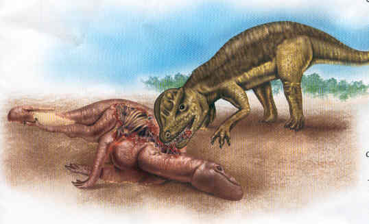 Los carnivoros dinosaurios comian que